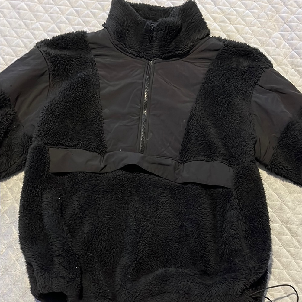 PINK Victoria's Secret Black Fleece Jacket